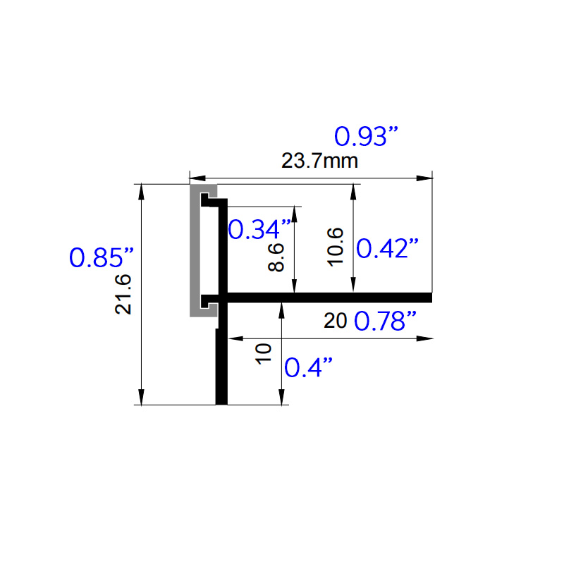 False Ceiling Curve Edge LED Trim Flexible Aluminum Channel False Ceiling Curve Edge LED Trim Flexible Aluminum Channel